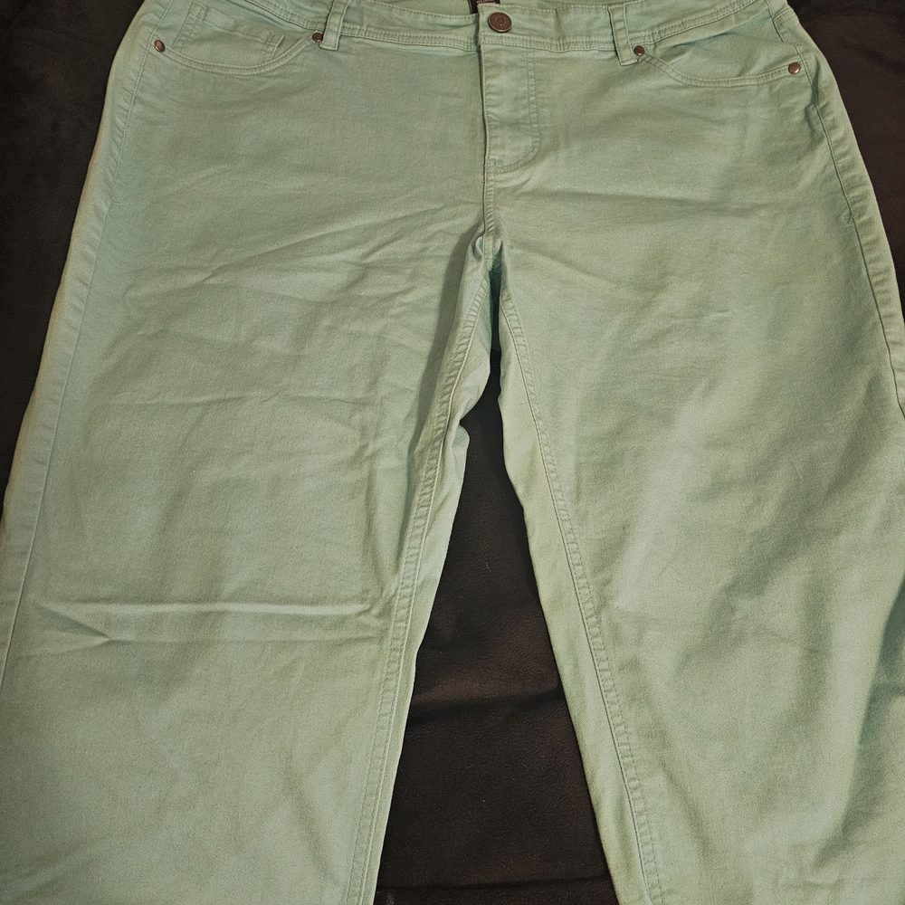 Lane Bryant Light Aqua Ankle & Cropped Jeans